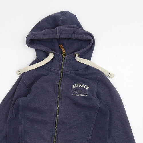 Fat Face Womens Blue   Full Zip Hoodie Size 8