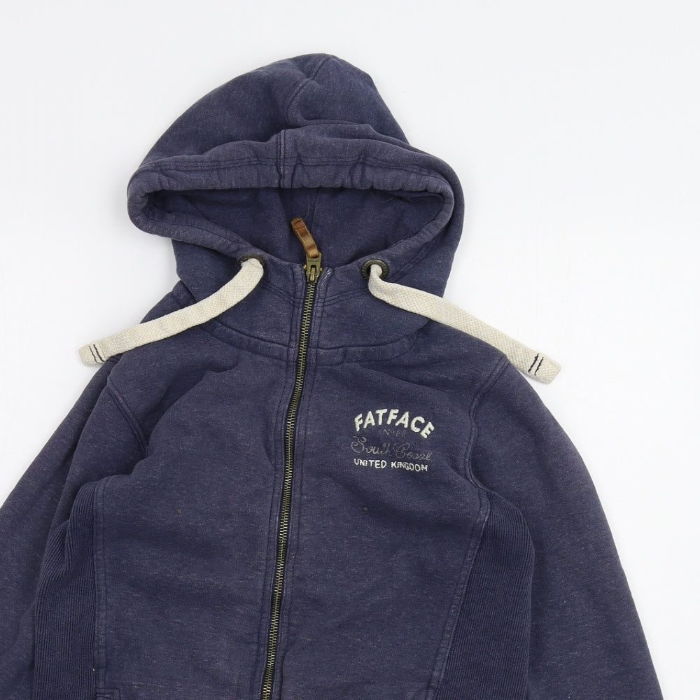 Fat Face Womens Blue   Full Zip Hoodie Size 8