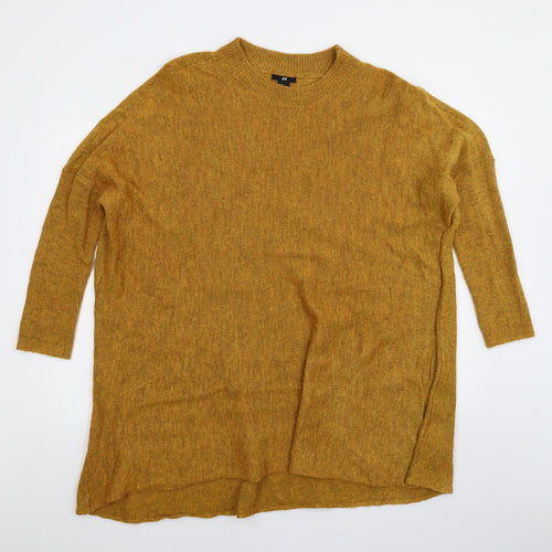H&M Womens Yellow   Pullover Jumper Size M
