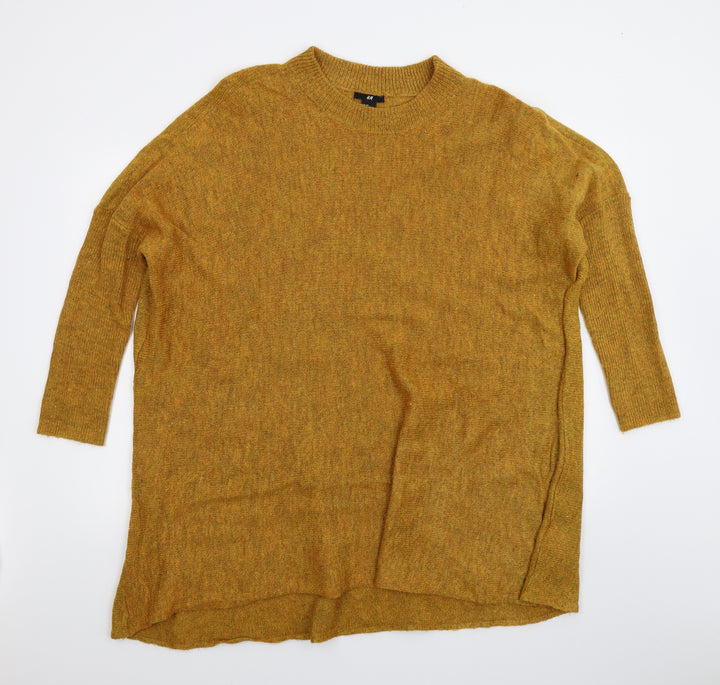H&M Womens Yellow   Pullover Jumper Size M