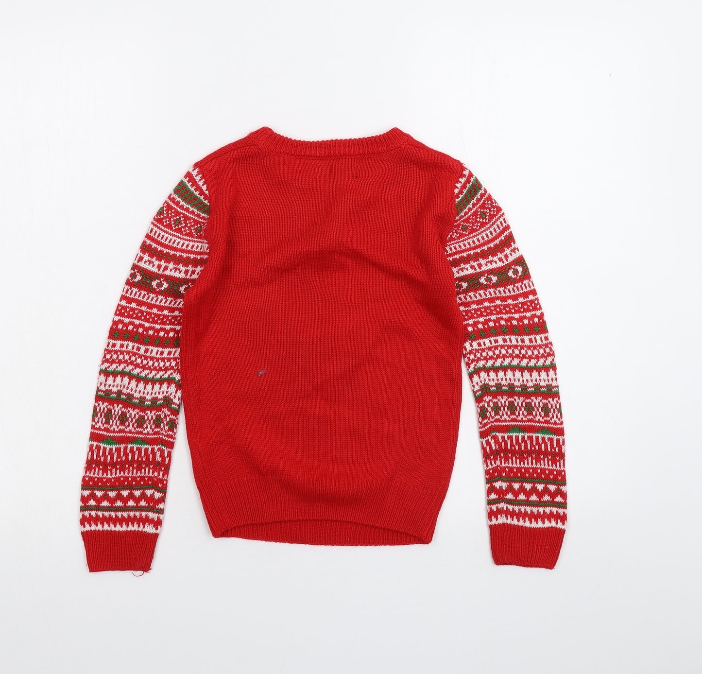 Matalan Boys Red   Pullover Jumper Size 6 Years  - Christmas