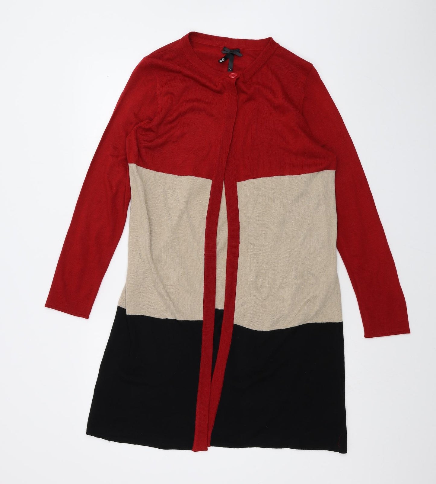 TEXT Womens Red   Cardigan Jumper Size L