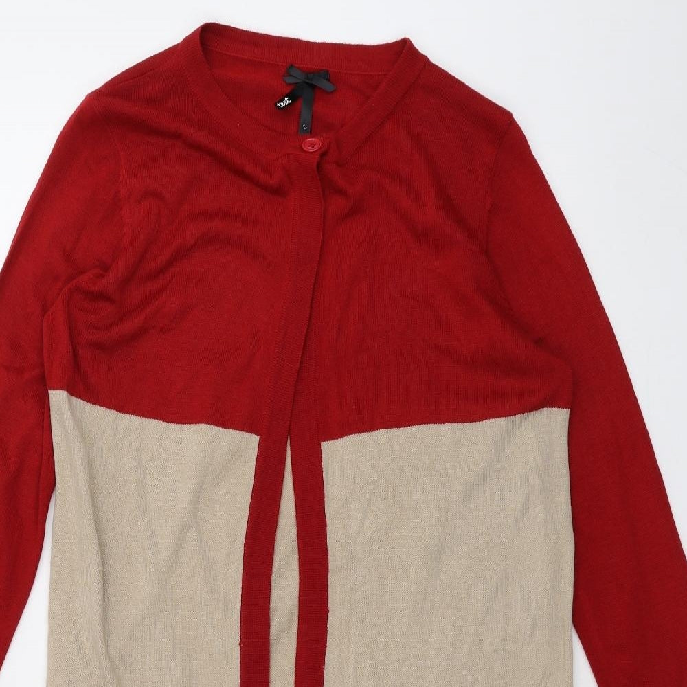 TEXT Womens Red   Cardigan Jumper Size L