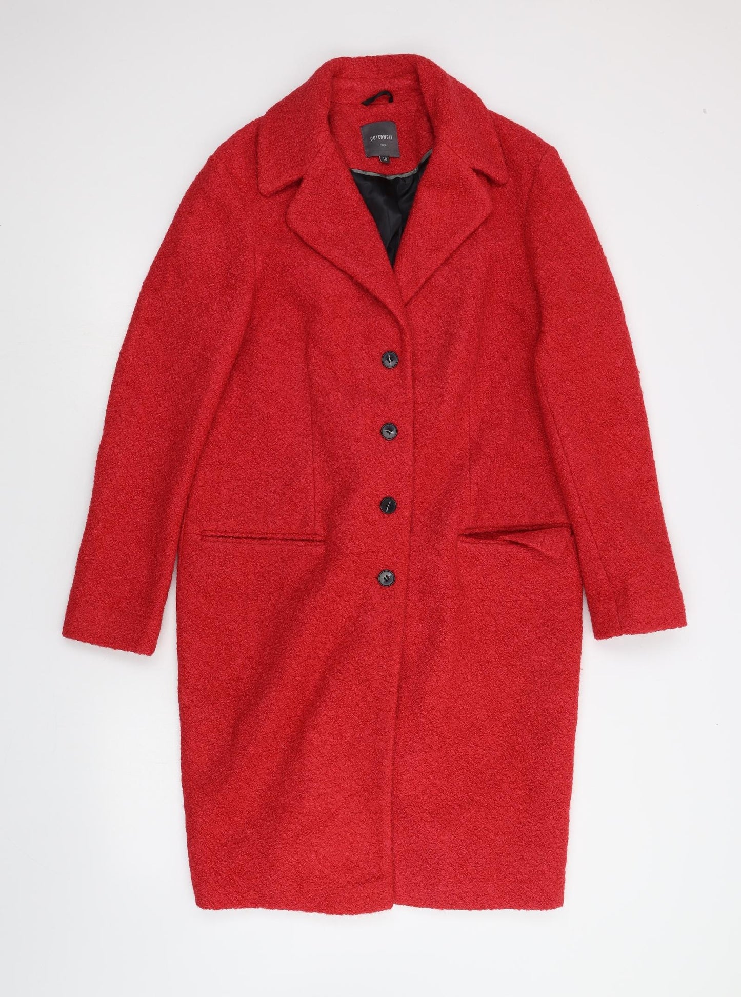 NEXT Womens Red   Overcoat Coat Size 10