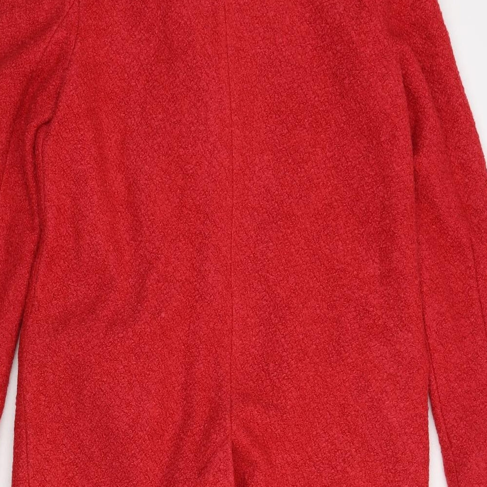 NEXT Womens Red   Overcoat Coat Size 10