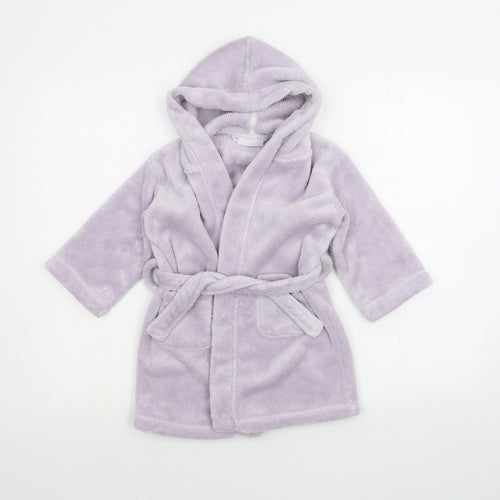 Preworn Boys Purple Solid   Robe Size 2-3 Years