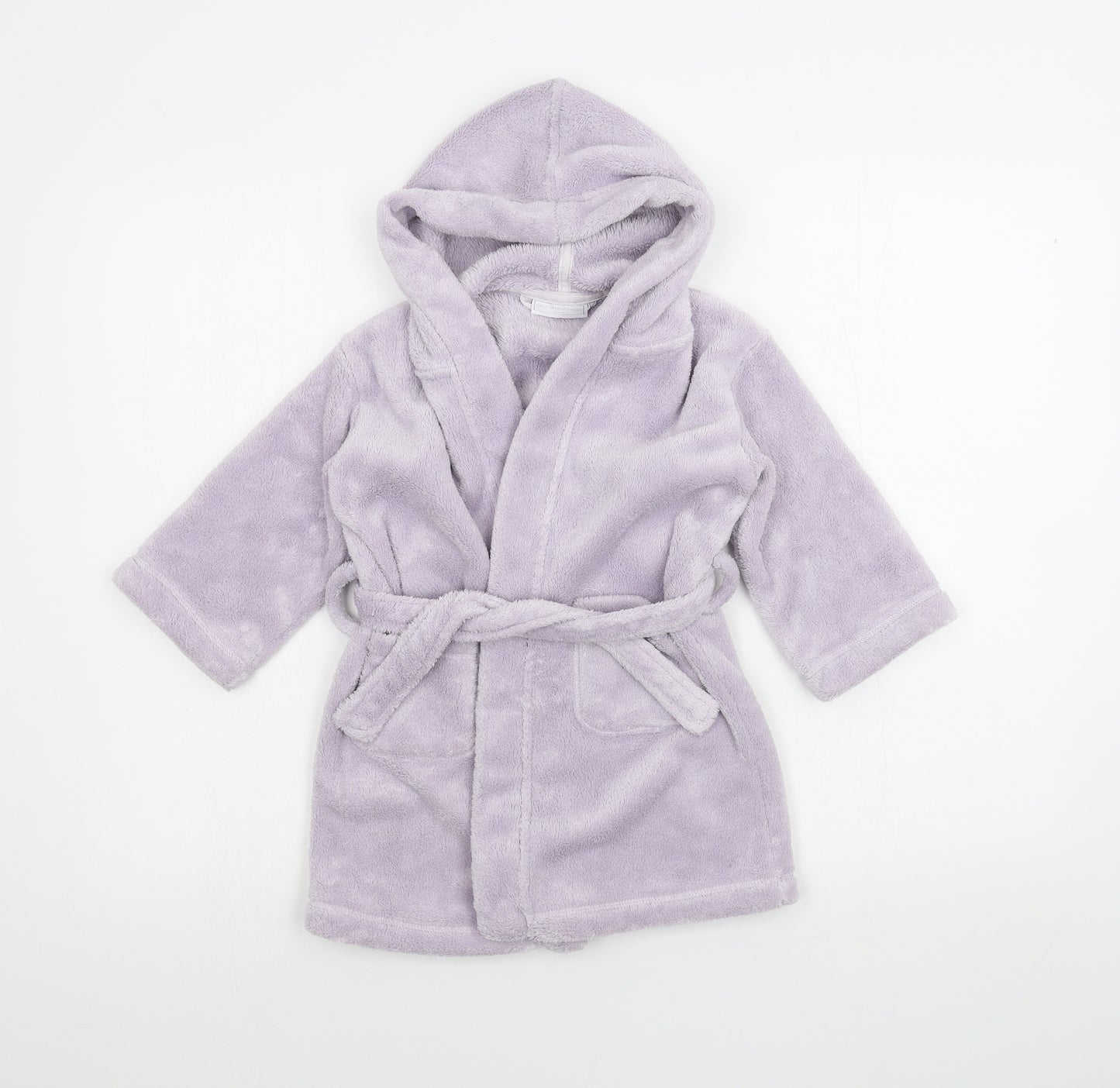 Preworn Boys Purple Solid   Robe Size 2-3 Years