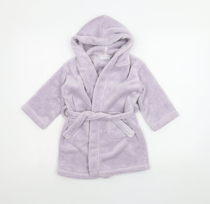 Preworn Boys Purple Solid Robe Size 2-3 Years