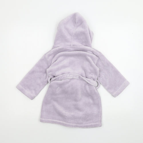 Preworn Boys Purple Solid   Robe Size 2-3 Years