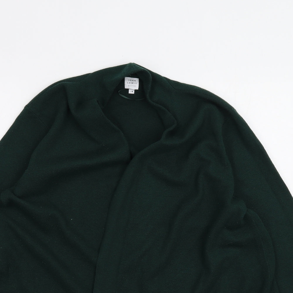 John Lewis Womens Green   Cardigan Jumper Size 14