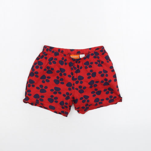 Nickelodeon Girls Red   Sweat Shorts Size 5-6 Years