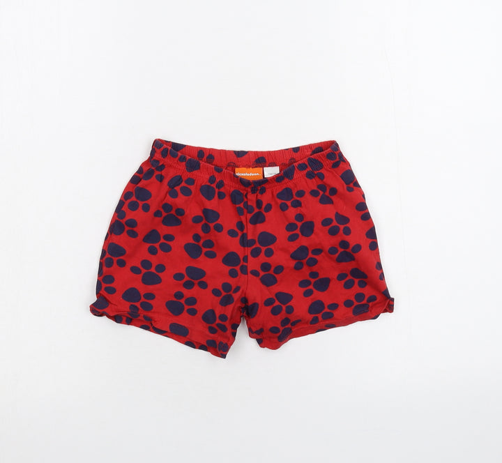 Nickelodeon Girls Red   Sweat Shorts Size 5-6 Years