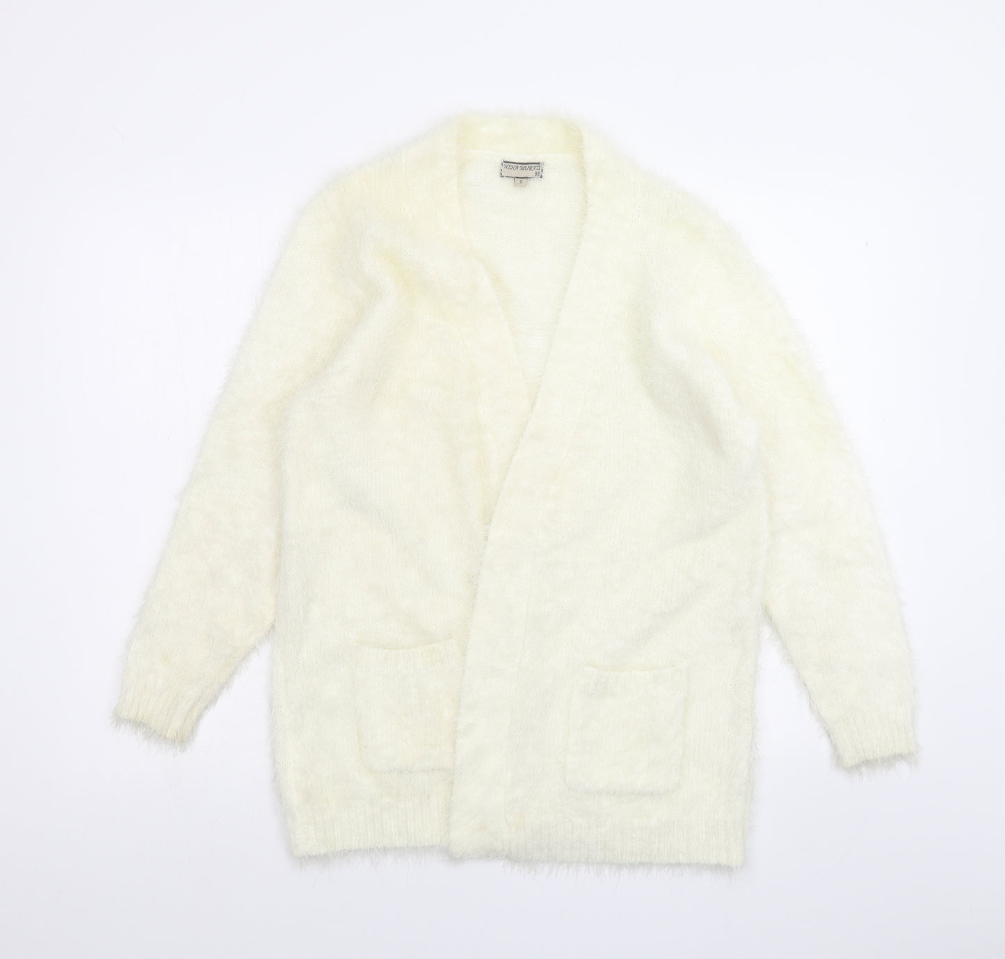 Nina Murati Womens White   Cardigan Jumper Size S