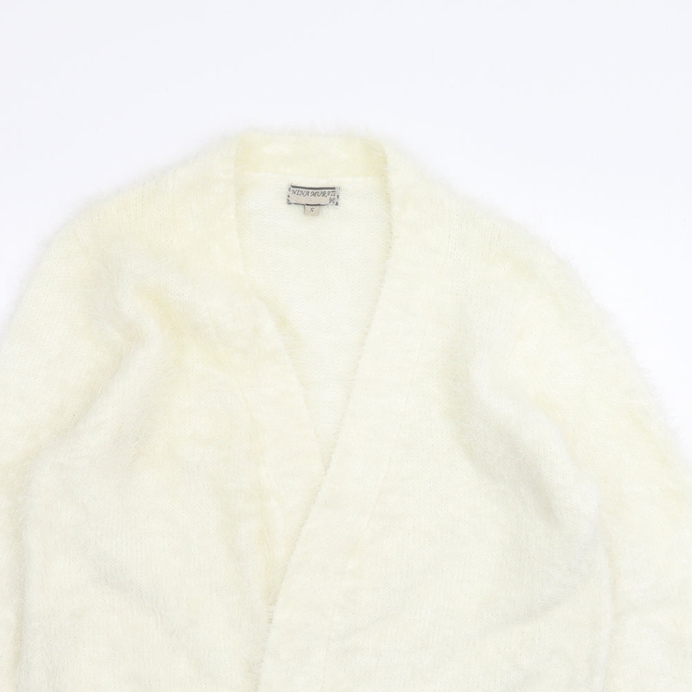 Nina Murati Womens White   Cardigan Jumper Size S