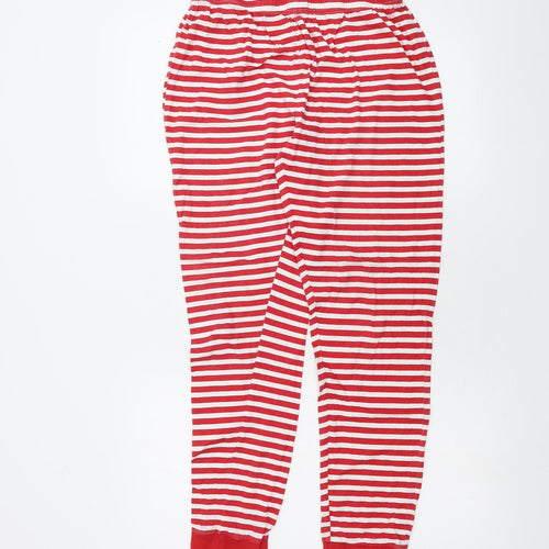 Christmas Womens White Striped  Sweatpants Trousers Size S L26 in