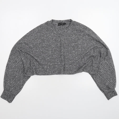 PRETTYLITTLETHING Womens Grey   Pullover Jumper Size M