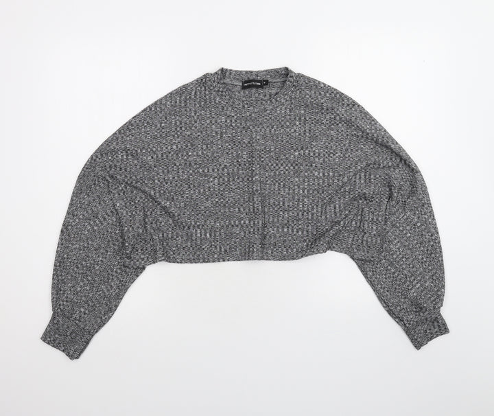 PRETTYLITTLETHING Womens Grey   Pullover Jumper Size M