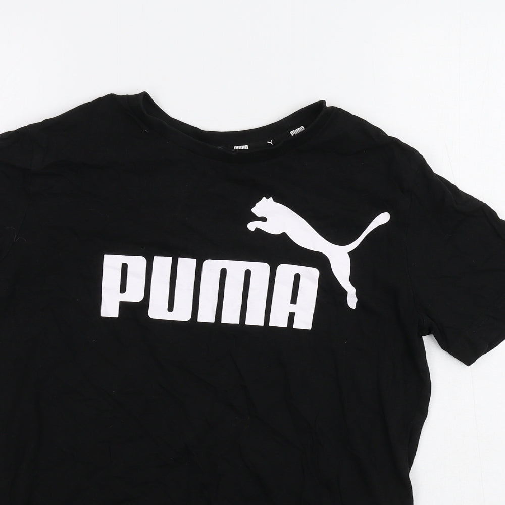 PUMA Boys Black   Basic T-Shirt Size 13-14 Years