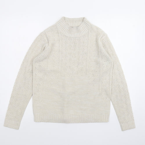 Papaya Womens White   Pullover Jumper Size M