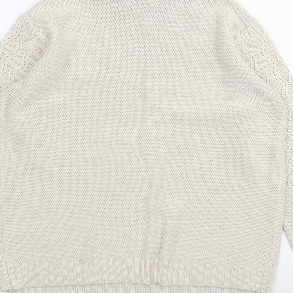 Papaya Womens White   Pullover Jumper Size M