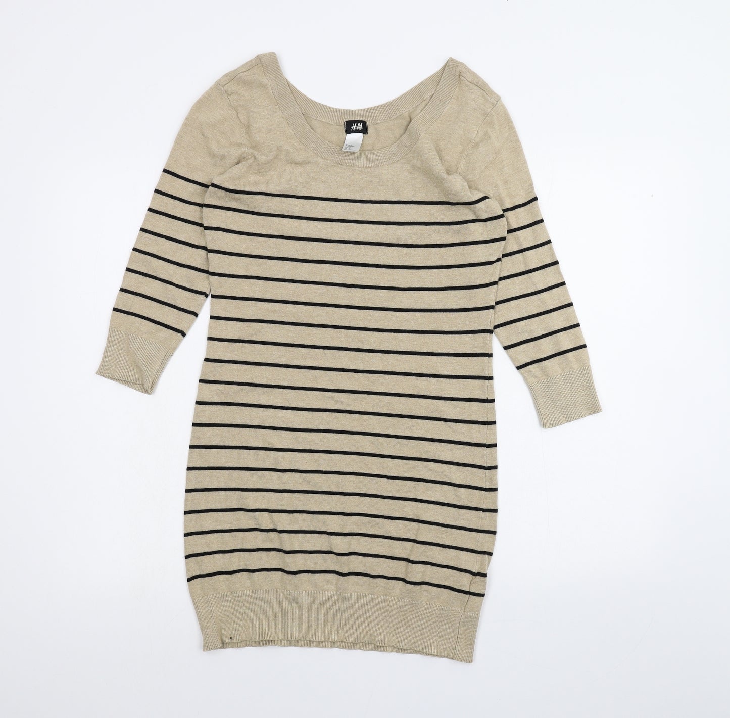 H&M Womens Brown Striped  A-Line  Size M
