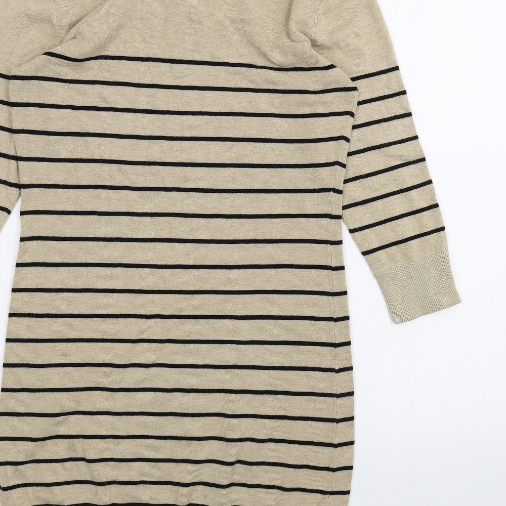 H&M Womens Brown Striped  A-Line  Size M