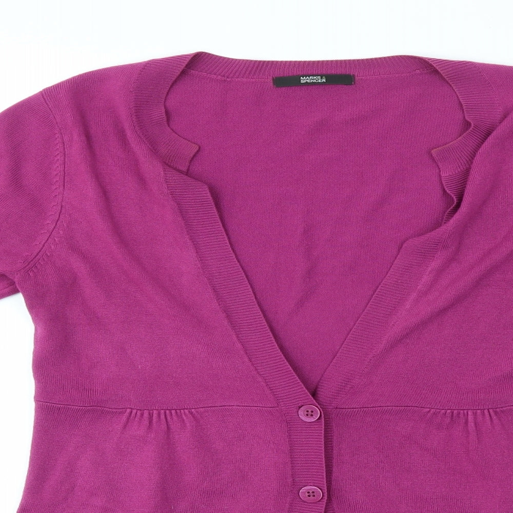 M&S Womens Pink   Cardigan Jumper Size 10