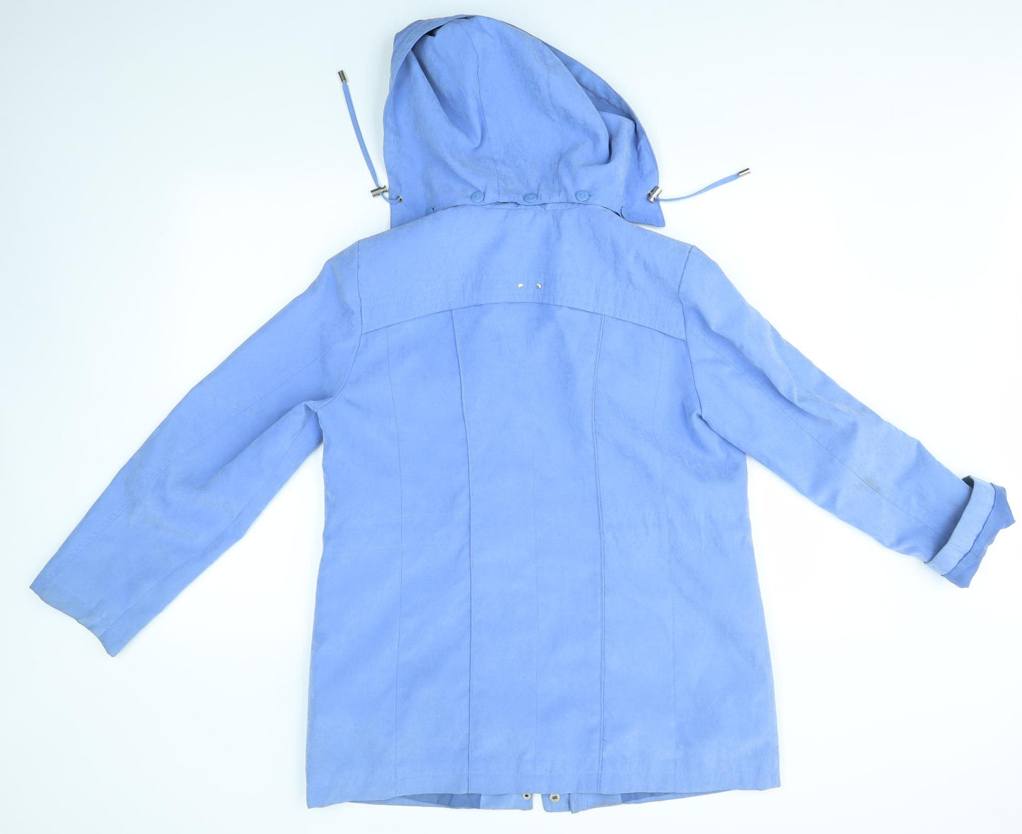 BM COLLECTION Womens Blue   Overcoat Coat Size S