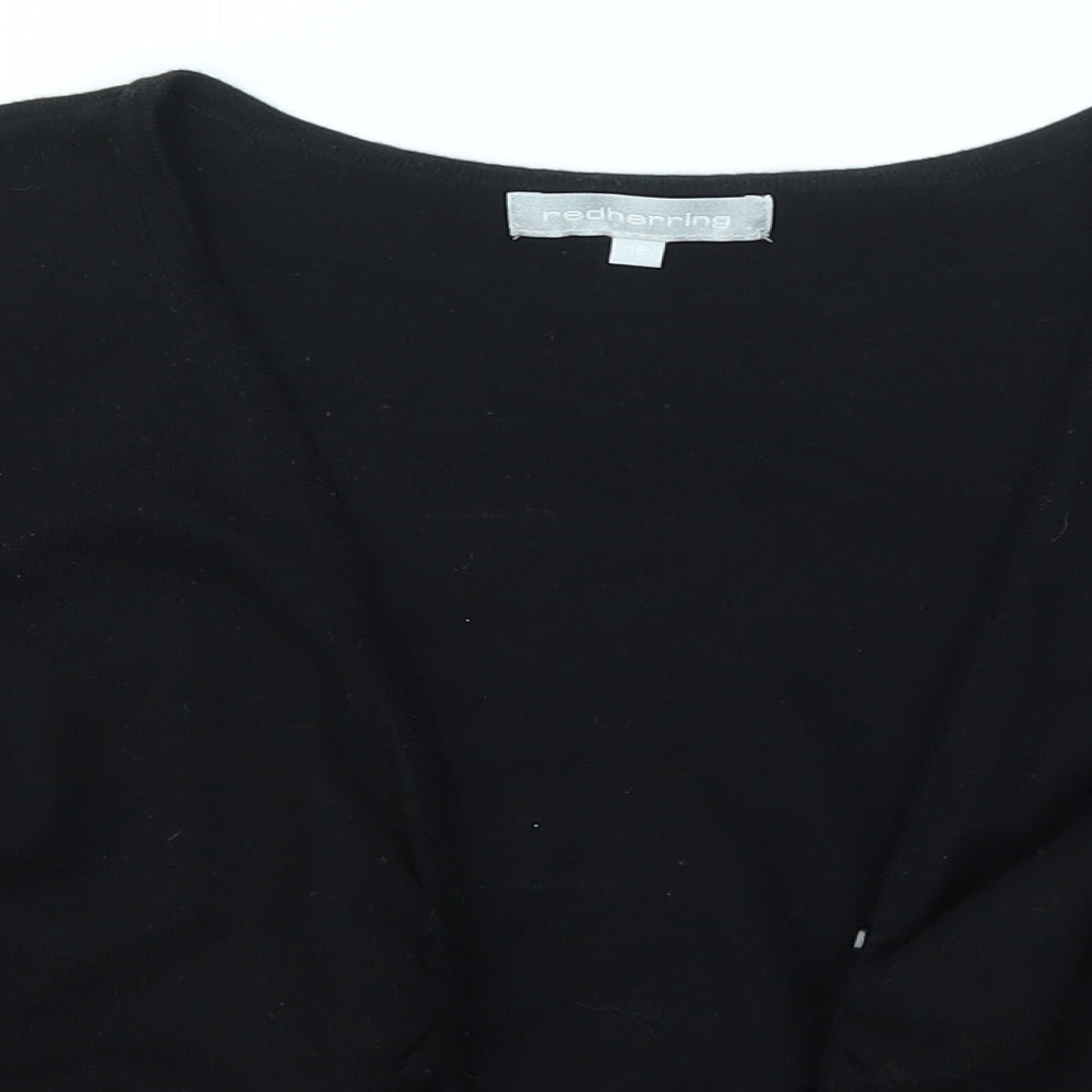 REDHERRING Womens Black   Cardigan Jumper Size 16