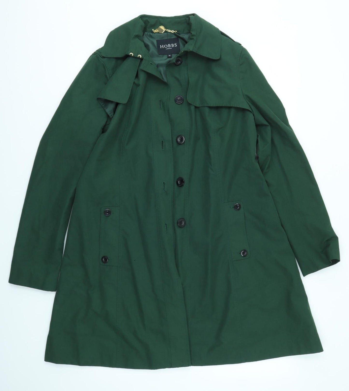 Hobbs Womens Green   Overcoat Coat