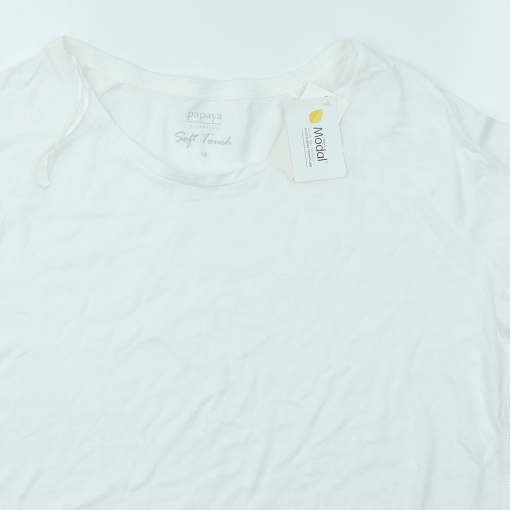 Matalan Womens White   Basic T-Shirt Size 18