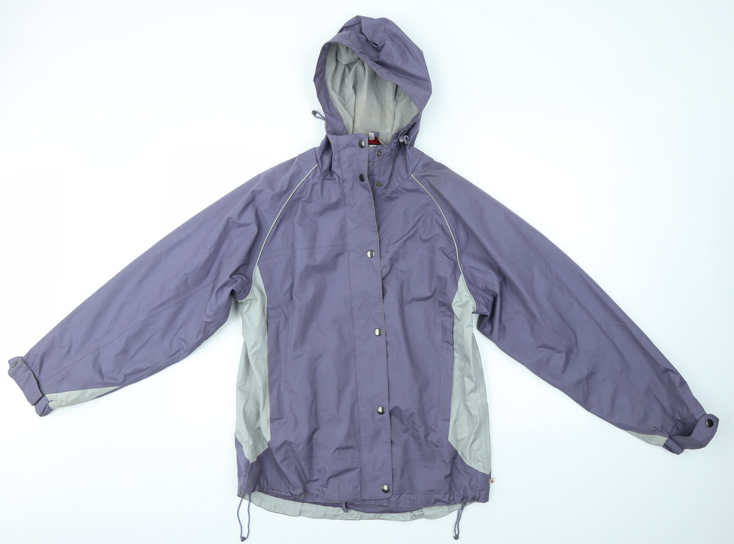 ONE VALLEY Womens Purple   Rain Coat Coat Size M