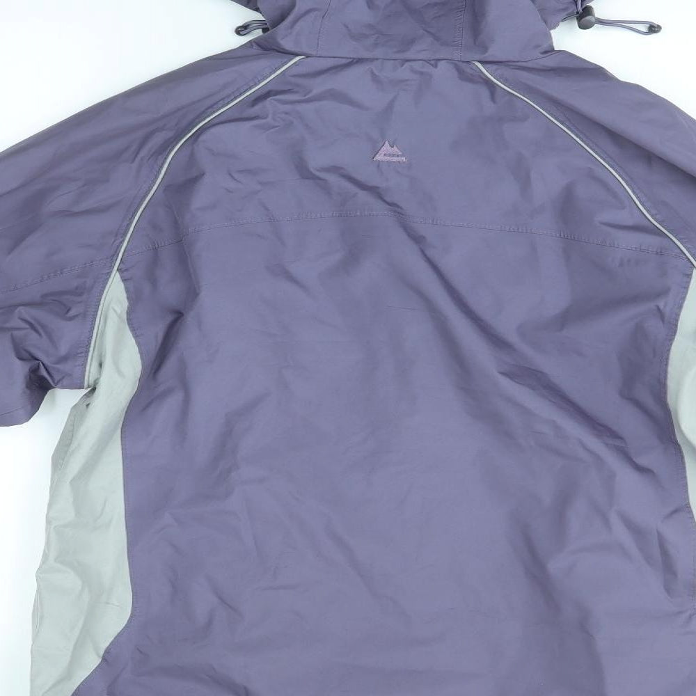 ONE VALLEY Womens Purple   Rain Coat Coat Size M
