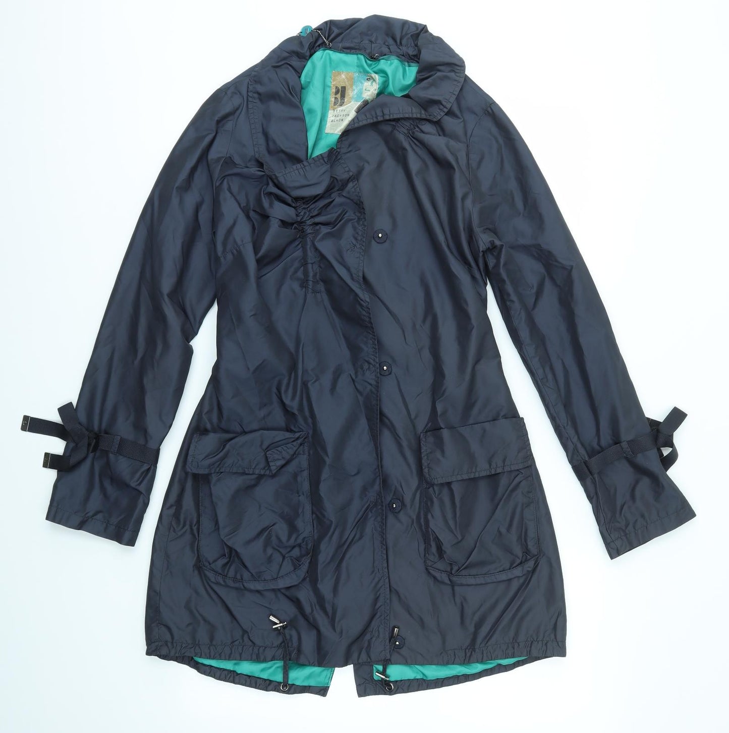 Betty Jackson Womens Blue   Overcoat Coat Size 8