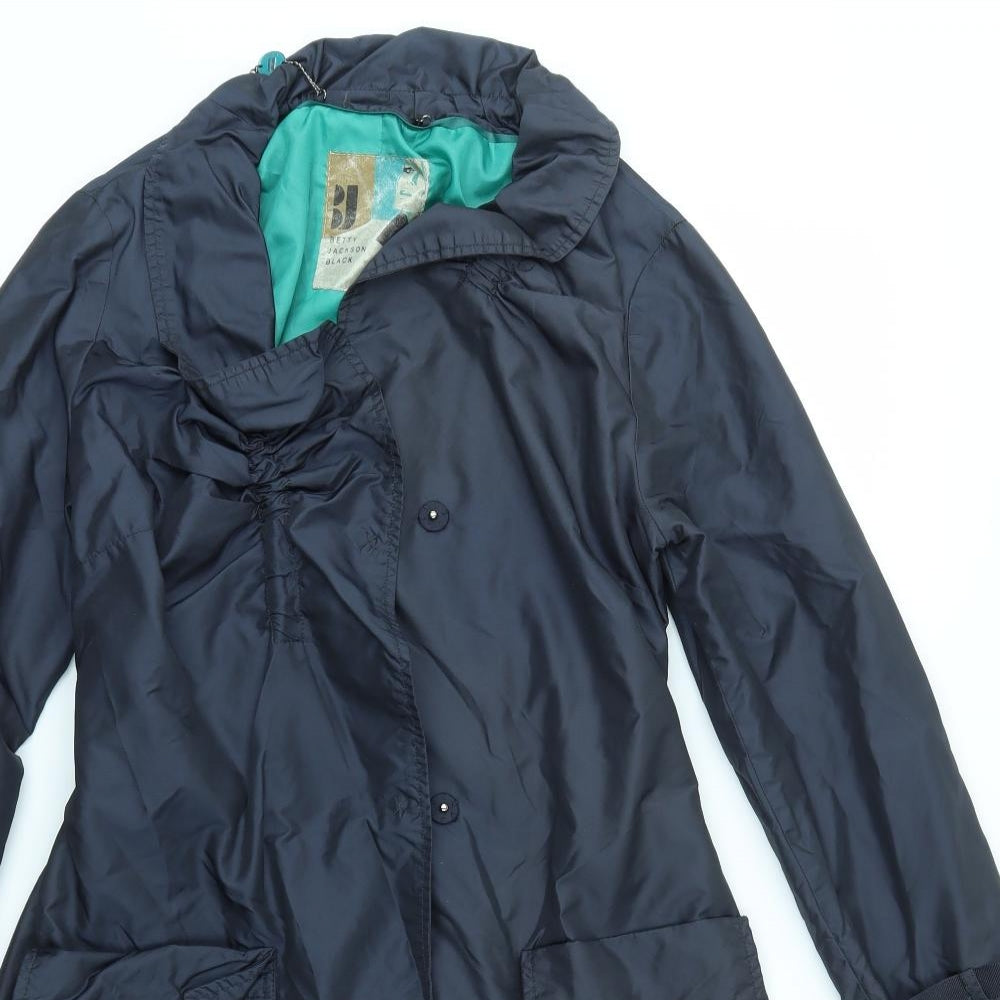 Betty Jackson Womens Blue   Overcoat Coat Size 8