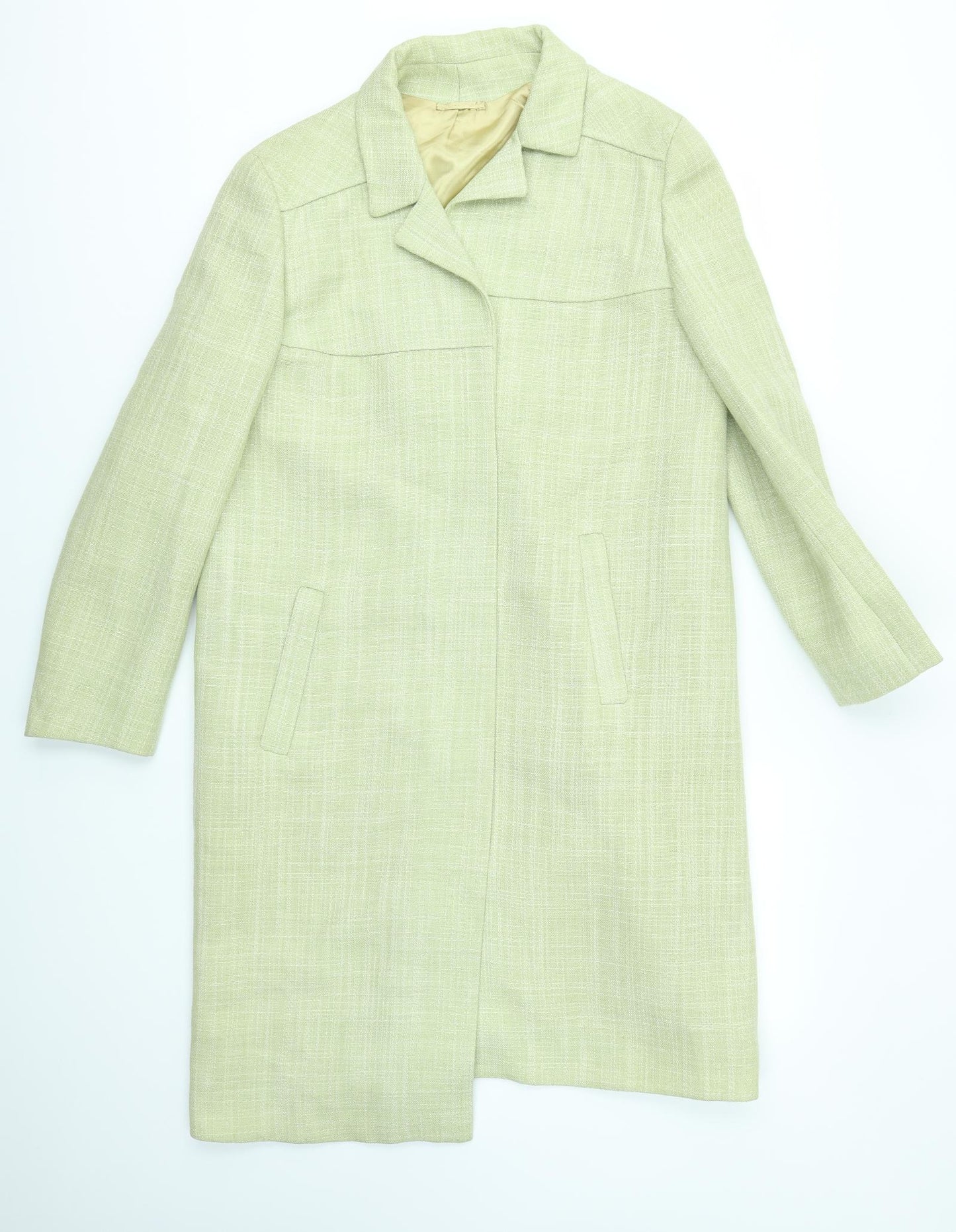 Trevira Womens Green   Overcoat Coat Size 14