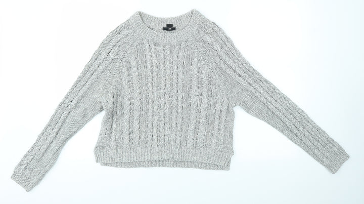H&M Womens Grey   Pullover Jumper Size S