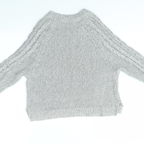 H&M Womens Grey   Pullover Jumper Size S