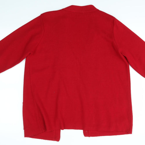 BM   Womens Red   Cardigan Jumper Size M