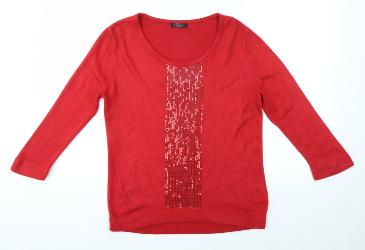 BM Womens Red   Pullover Jumper Size S