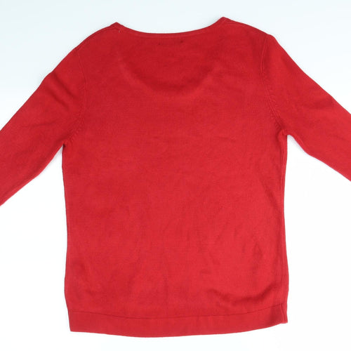 BM Womens Red   Pullover Jumper Size S