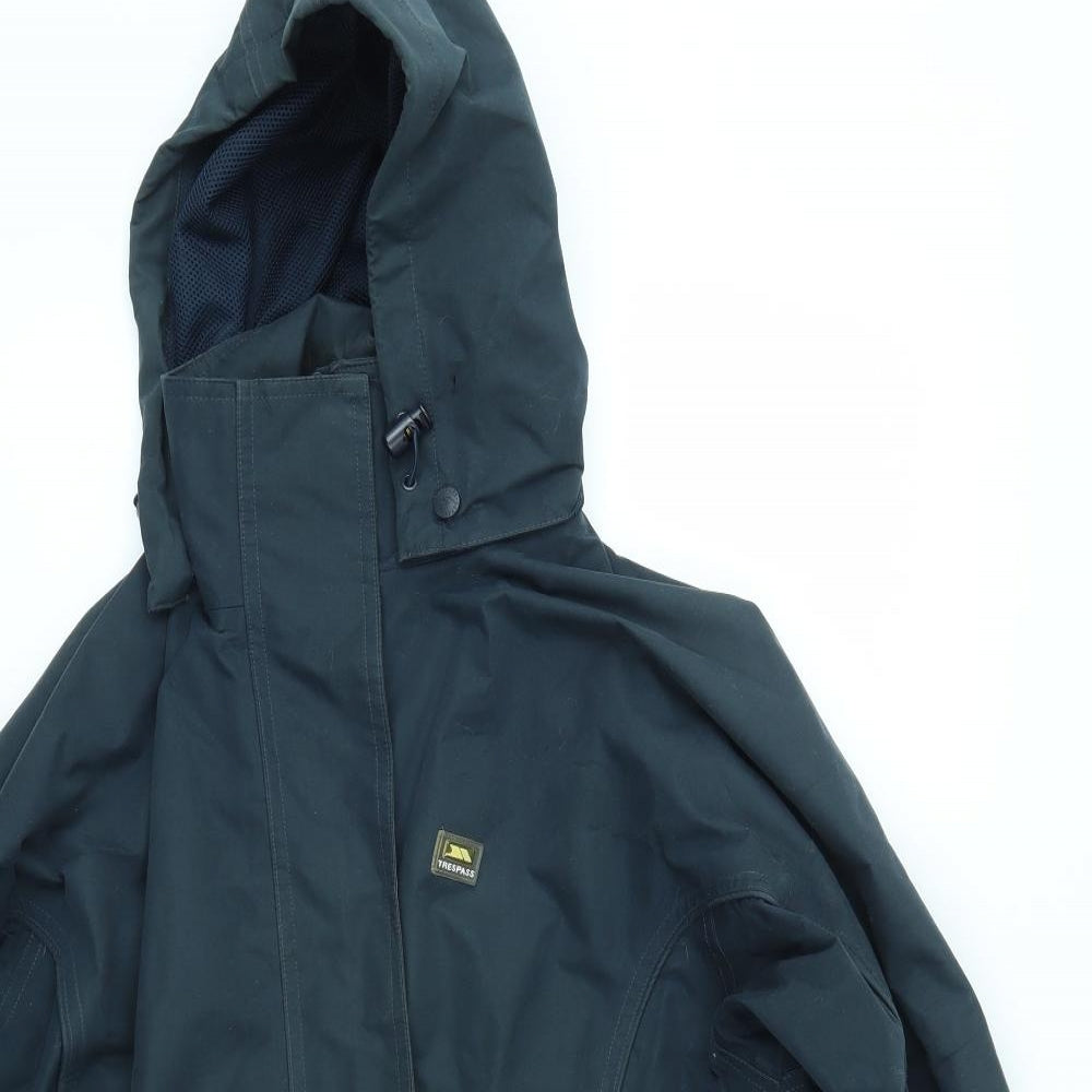 Trespass Mens Blue   Overcoat Coat Size M