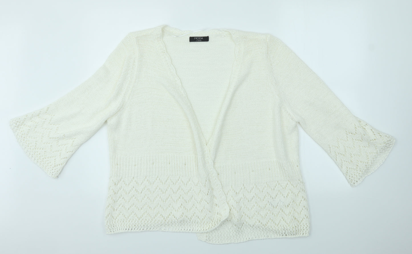George Womens Ivory   Cardigan Jumper Size 24
