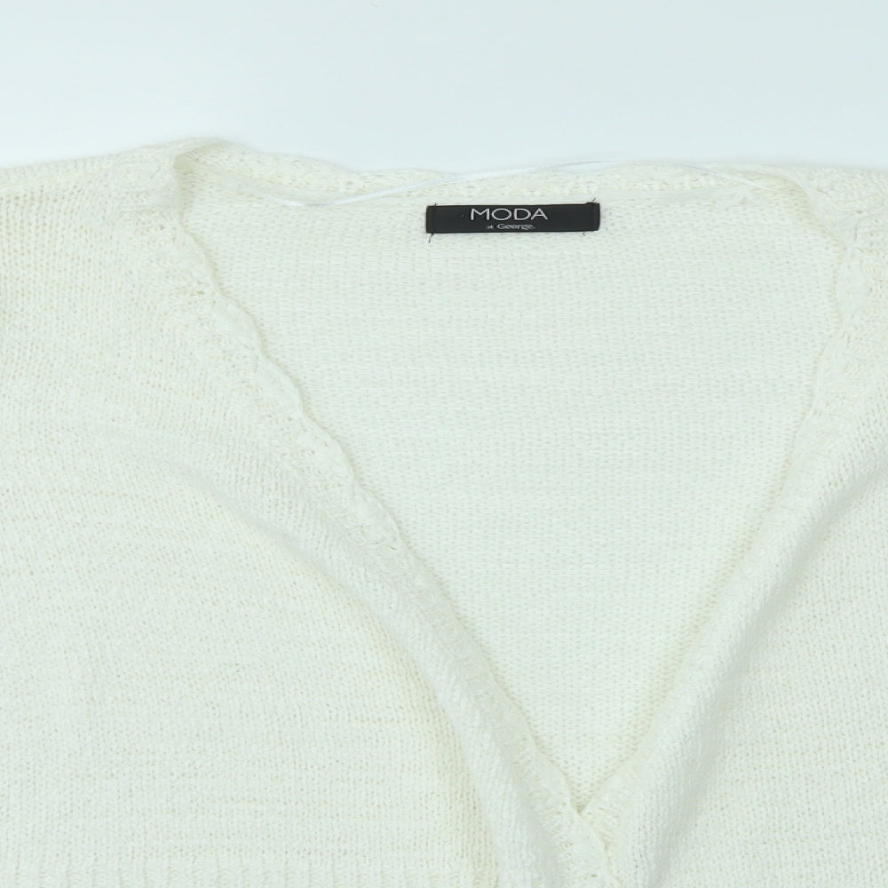 George Womens Ivory   Cardigan Jumper Size 24