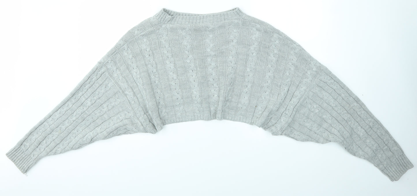 Boohoo Womens Grey   Pullover Jumper Size S