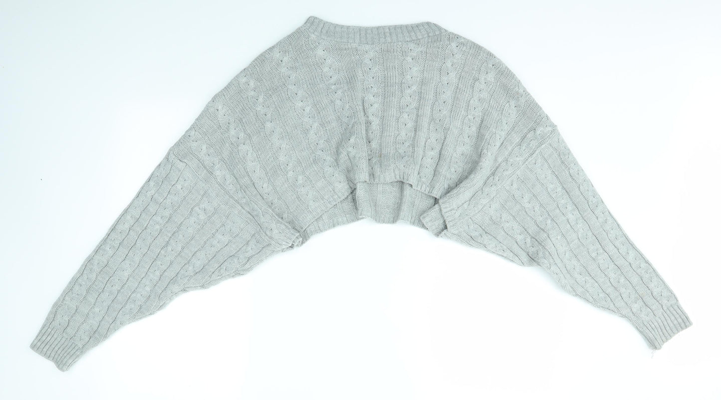 Boohoo Womens Grey   Pullover Jumper Size S