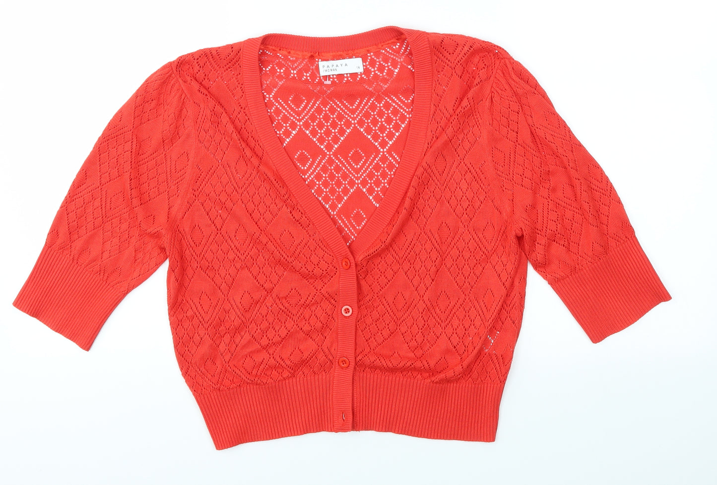 Matalan Womens Red   Cardigan Jumper Size 14