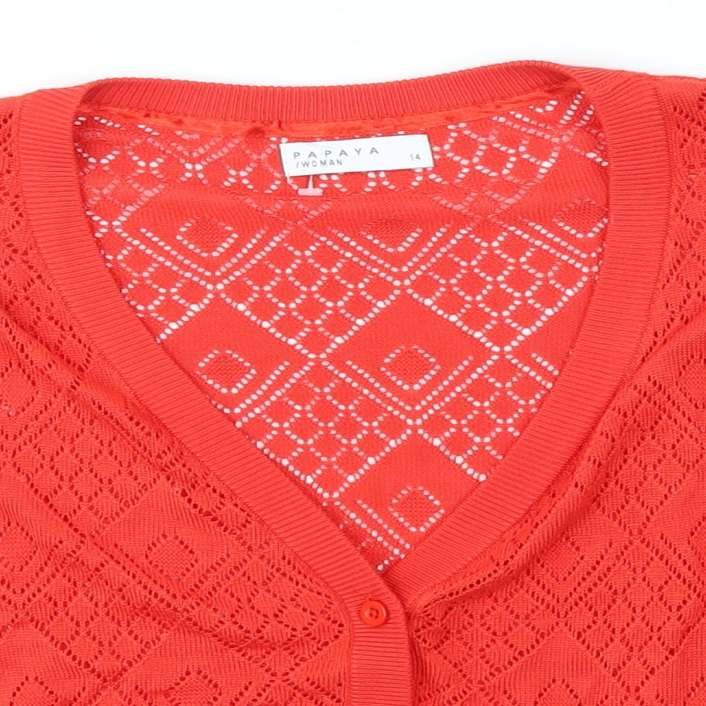 Matalan Womens Red   Cardigan Jumper Size 14