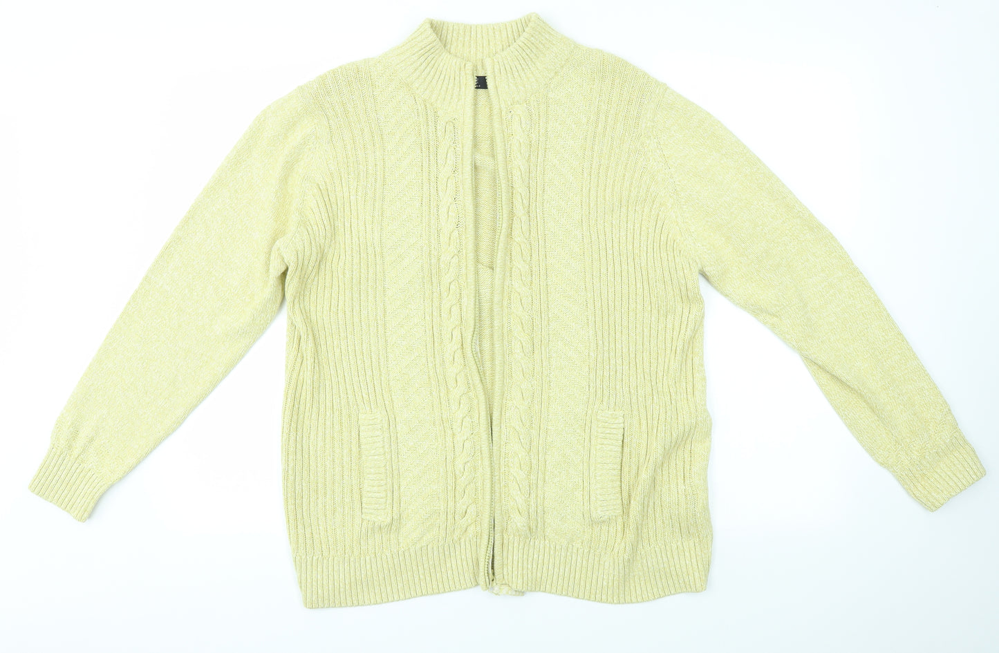 ISLE Womens Yellow   Full Zip Jumper Size XL