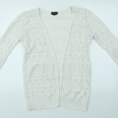 Topshop Womens White   Cardigan Jumper Size 12
